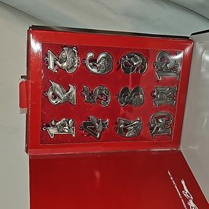 Elder-Beerman set of 12 pewter ornaments